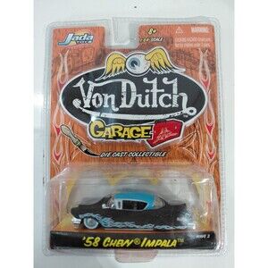 NIP Jada 1:64 Die Cast Von Dutch Garage 1958 Chevrolet Impala Classic Car
